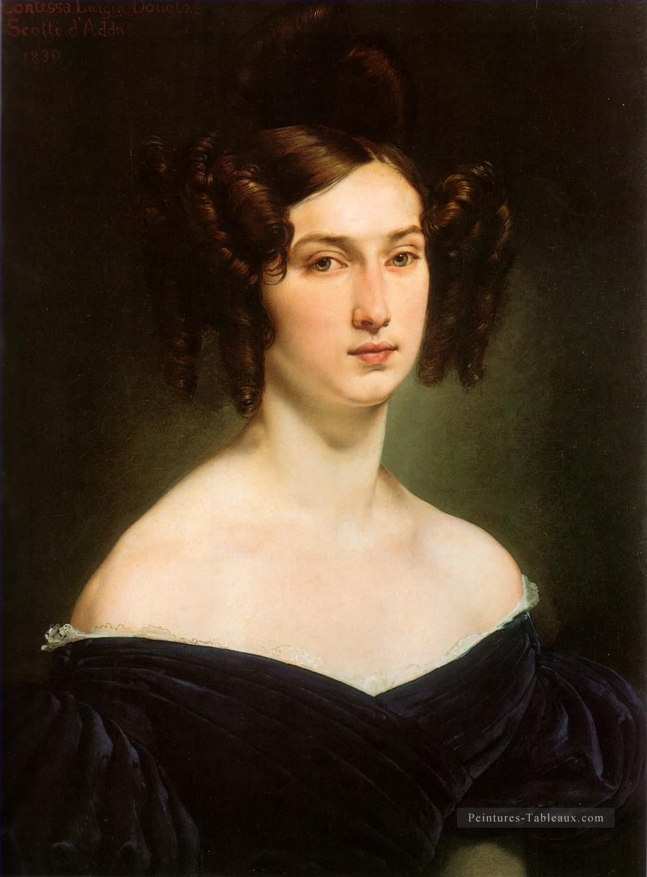 ritratto della contessa luigia douglas scotti d adda romantisme Francesco Hayez Peintures à l'huile